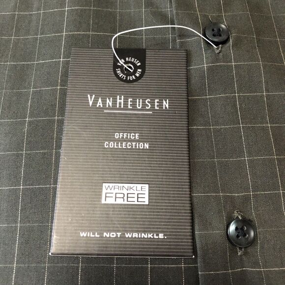 VanHeusen Mens Office Collection Button Down shirt 18-18 1/2 XXL NWT - Picture 8 of 10
